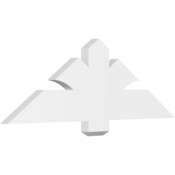 Ekena Millwork Redmond Architectural Grade PVC Gable Bracket, 48"W x 16"H x 2"D x 6"F, 8/12 Pitch GBP048X16X0206RED00 - main
